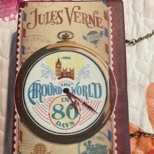 Book style crossbody bag Jules Verne Around the World in 80 Days